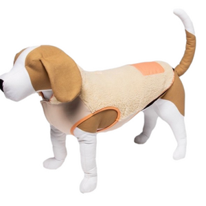 Boots Barkley Beige Orange Fuzzy XS Sherpa Pullover Vest Pocket XSmall to 10 lbs